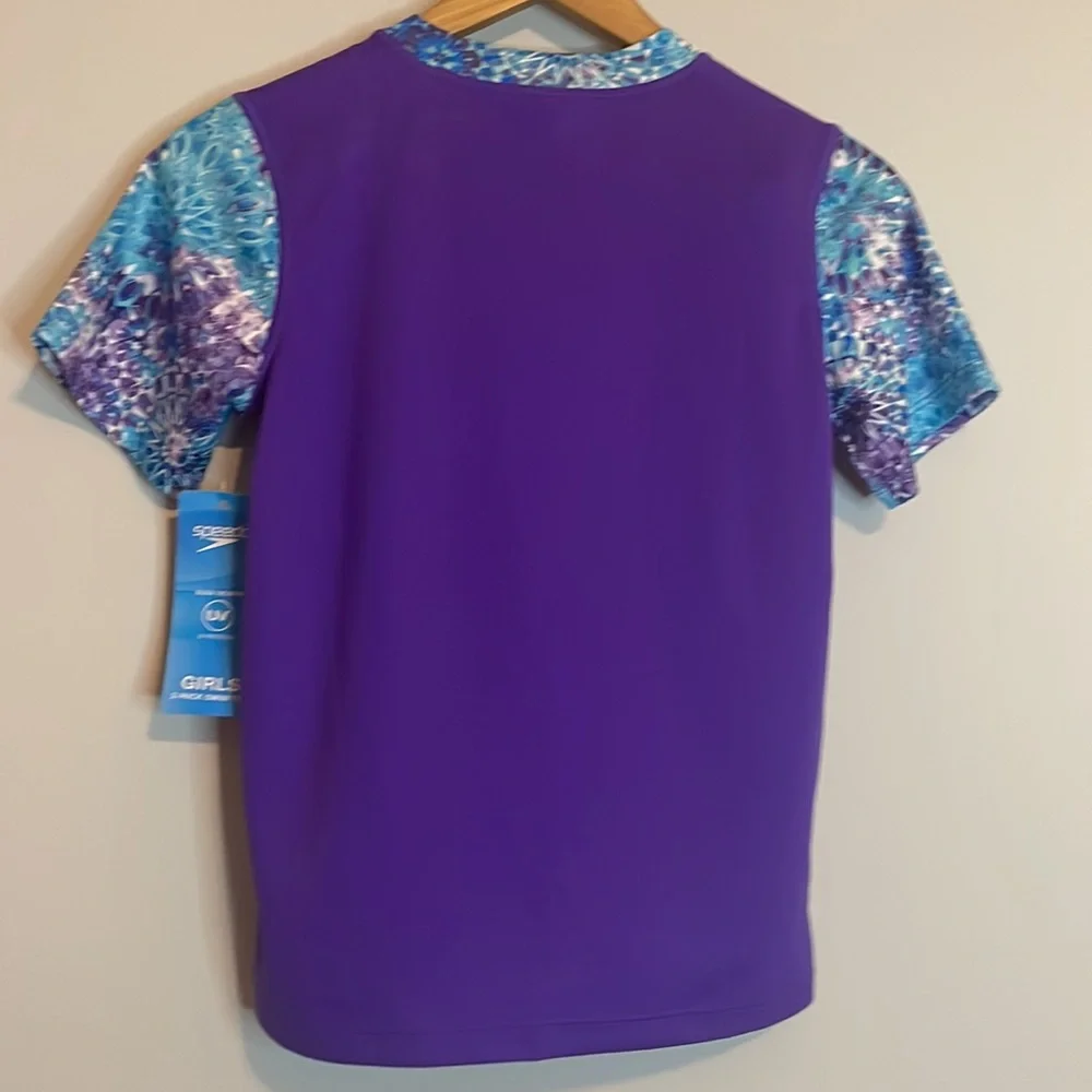 Speedo Purple swim tee Sz XL (16) NWT